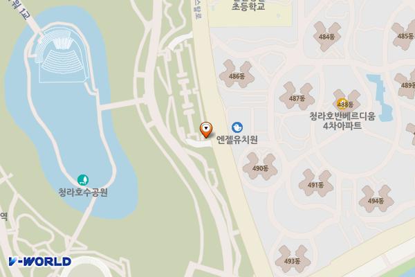 청라중앙호수공원 2주차장 위치 지도 — 인천광역시 서해구 경서동 638-5