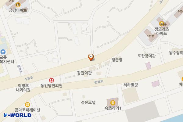 수복로 노상주차장 위치 지도 — 강원특별자치도 속초시 청학동 483-97