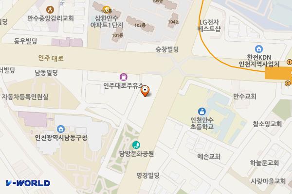 남동복지관 위치 지도 — 인천광역시 남동구 소래로 645