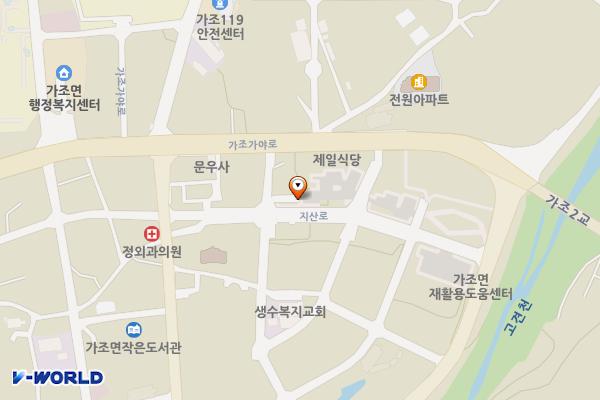 가조역권 커뮤니티센터 위치 지도 — 경상남도 거창군 가조면 지산로 1488-30