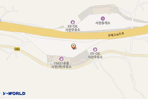 사천(부산) 휴게소 위치 지도 — 경상남도 사천시 곤양면 서삼로 619