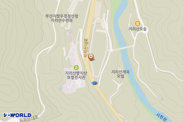 지리산 중산 관광지 위치 지도 — 경상남도 산청군 시천면 중산리501-4