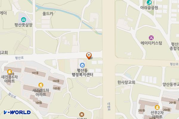평산동 행정복지센터 위치 지도 — 경상남도 양산시 평산로 71