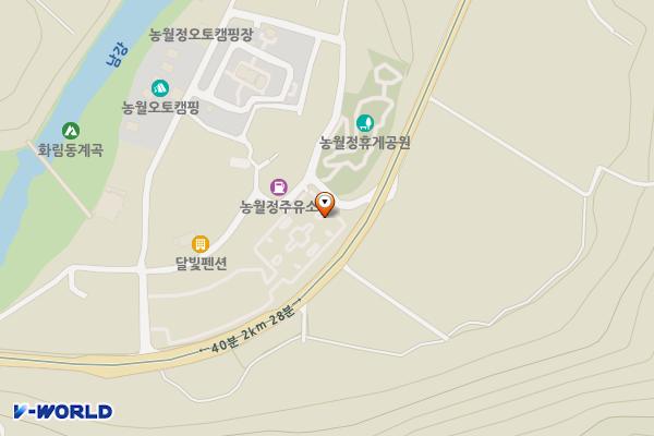농월정 관광단지 주차장 위치 지도 — 경상남도 함양군 안의면 농월정길9-13
