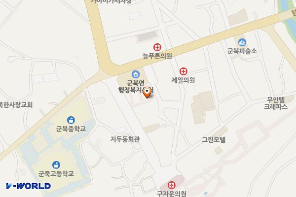 군북면사무소 위치 지도 — 경상남도 함안군 군북면 지두2길 15
