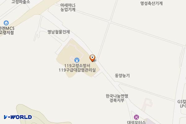 고령소방서 위치 지도 — 경상북도 고령군 대가야읍 벽화길 18