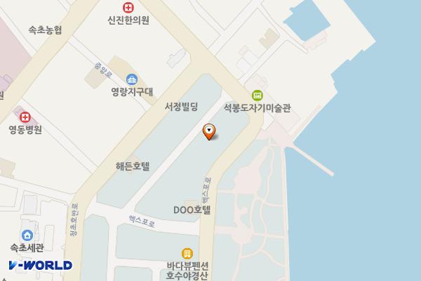 엑스포 제4공영주차장 위치 지도 — 강원특별자치도 속초시 교동 1020-1