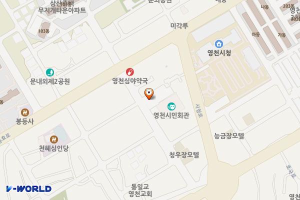 영천시민회관 위치 지도 — 경상북도 영천시 시청로 17？
