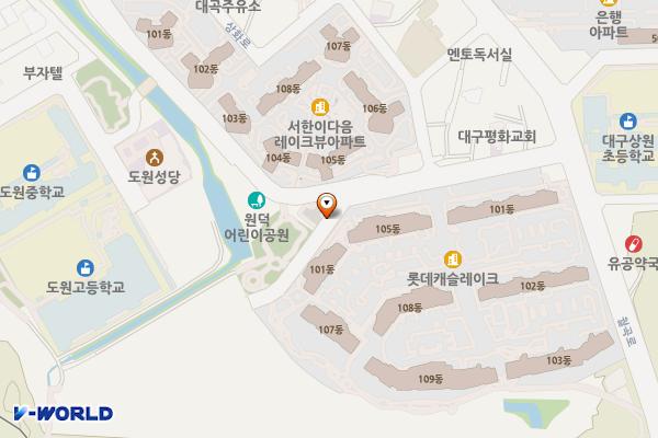 도원동마을공영주차장 위치 지도 — 대구광역시 달서구 도원동 668-10