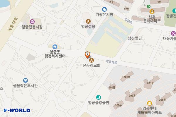 엄궁초등학교지하 공영주차장 위치 지도 — 부산광역시 사상구 엄궁로191번길 23(엄궁동)