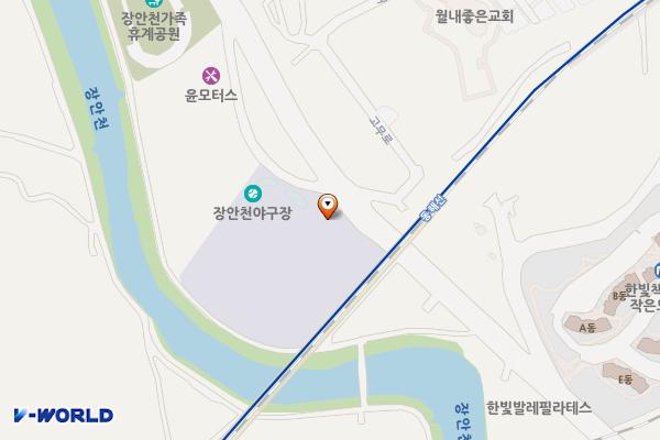 장안천야구장 위치 지도 — 부산광역시 기장군 장안읍 고무로 294