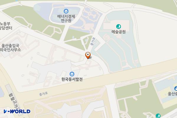 한국동서발전 본사 위치 지도 — 울산광역시 중구 종가로 395