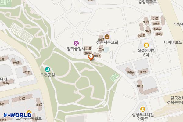 모전공원 1주차장 위치 지도 — 경상북도 문경시 모전동 30-2