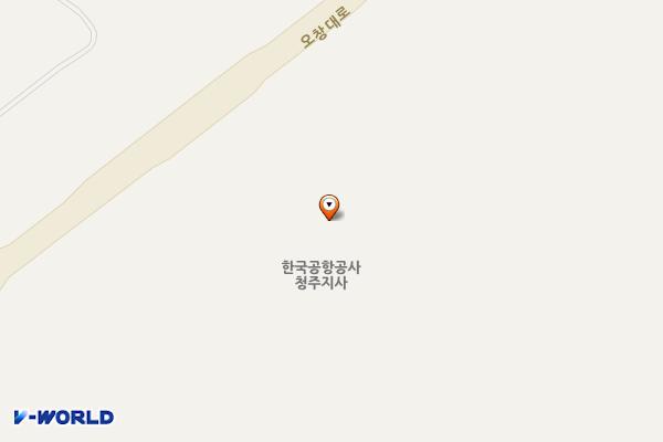 청주공항 위치 지도 — 충청북도 청주시 청원구 내수읍 오창대로 980