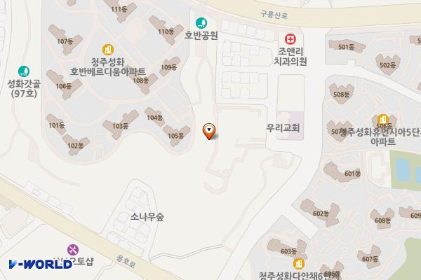 LH 충북지역본부 위치 지도 — 충청북도 청주시 서원구 성화동 936