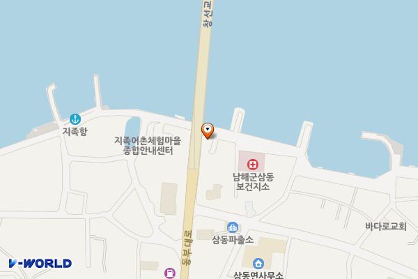 창선교 주차장 위치 지도 — 경상남도 남해군 삼동면 지족리 291-11