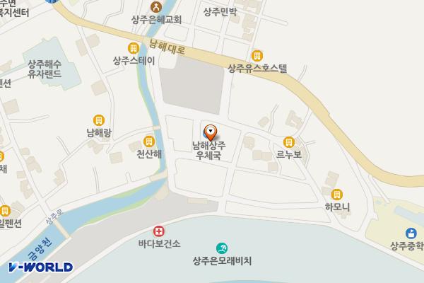 상주해수욕장 주차장 위치 지도 — 경상남도 남해군 상주면 상주리 1227