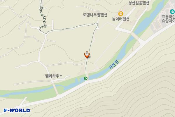 표충사 관광지 공영주차장 위치 지도 — 경상남도 밀양시 단장면 구천리 2052번지