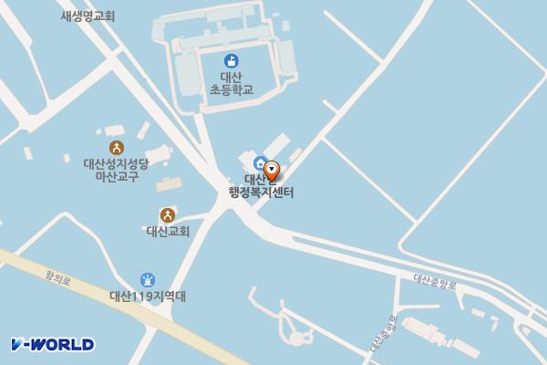 대산면사무소 위치 지도 — 경상남도 함안군 대산면 대산중앙로 176