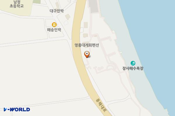 장사해수욕장 주차장 위치 지도 — 경상북도 영덕군 남정면 장사리 74-1