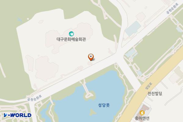 대구 문화예술회관 위치 지도 — 대구광역시 달서구 달서구 공원순환로 201