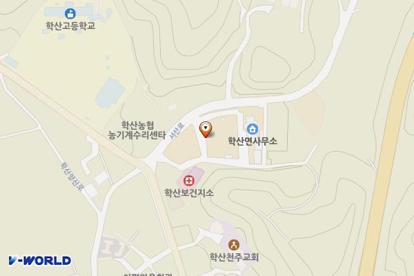 학산면사무소 공용주차장 위치 지도 — 충청북도 영동군 학산면 서산로 76