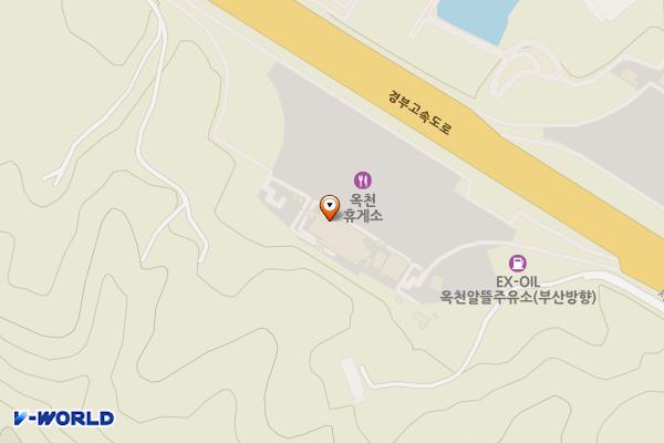 옥천(부산) 휴게소 위치 지도 — 충청북도 옥천군 옥천읍 서대구일로 265-19