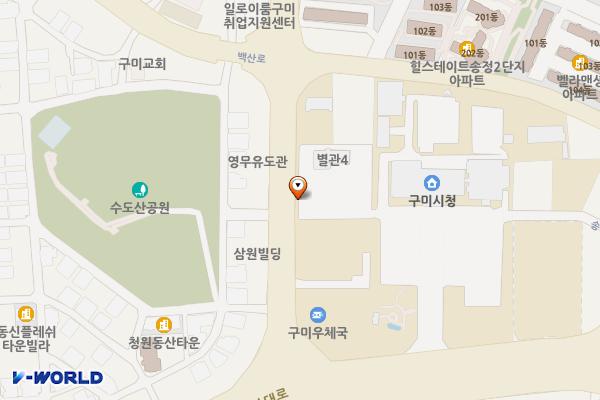 구미시청 위치 지도 — 경상북도 구미시 송정대로 55