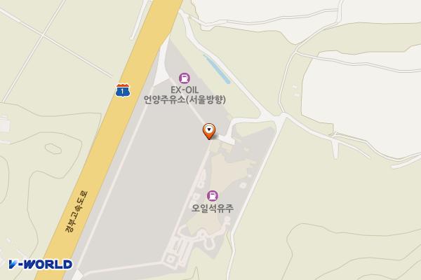 언양(서울) 휴게소 위치 지도 — 울산광역시 울주군 언양읍 언동3길 20-48