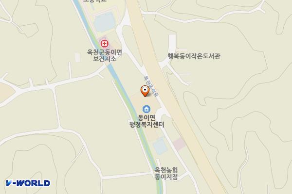 동이면사무소 위치 지도 — 충청북도 옥천군 동이면 평산4길 2