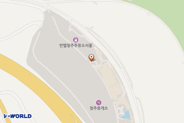 청주(서울) 휴게소 위치 지도 — 충청북도 청주시 흥덕구 옥산면 경부고속도로 318