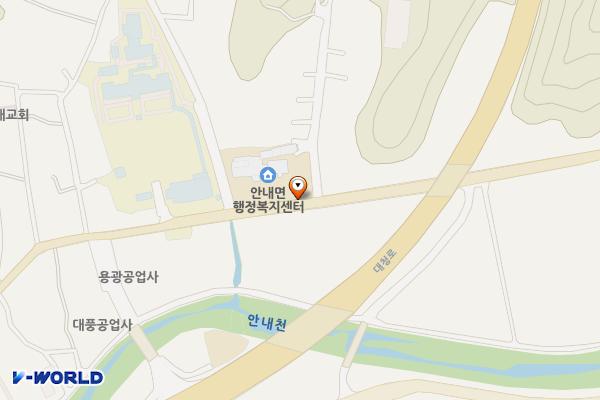 안내면사무소 위치 지도 — 충청북도 옥천군 현리길 66