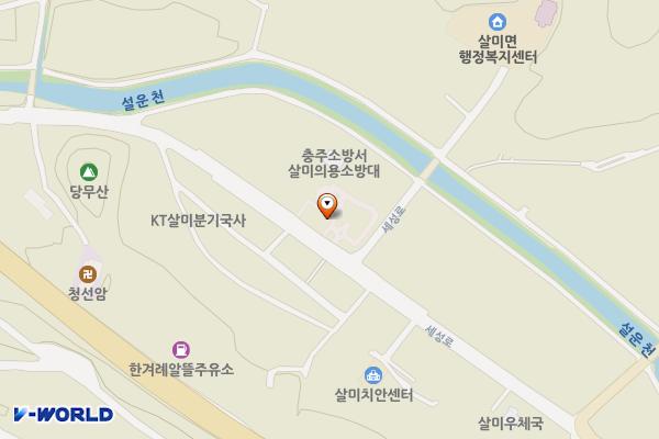 살미면 복지회관 위치 지도 — 충청북도 충주시 살미면 세성로 41