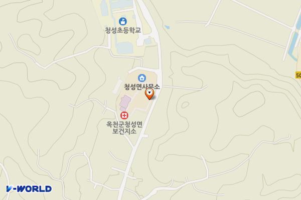 청성면사무소 위치 지도 — 충청북도 옥천군 청성면 산계길 53