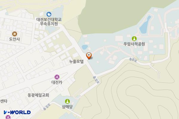 우암사적공원 위치 지도 — 대전광역시 동구 가양동60