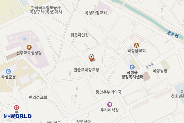 곡성읍 공영 제2주차장 위치 지도 — 전라남도 곡성군 곡성읍 읍내15길 10