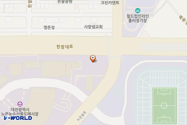 노은농수산물시장 위치 지도 — 대전광역시 유성구 노은동 566