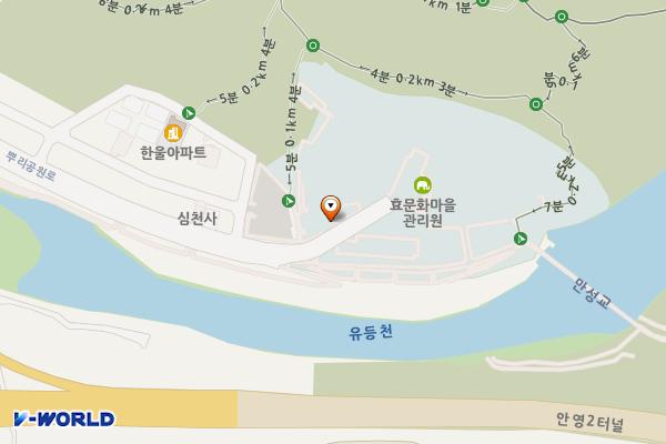 효문화진흥원 위치 지도 — 대전광역시 중구 안영동 71-2