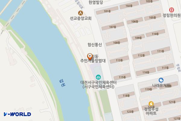 서구국민체육센터 위치 지도 — 대전광역시 서구 정림서로 181