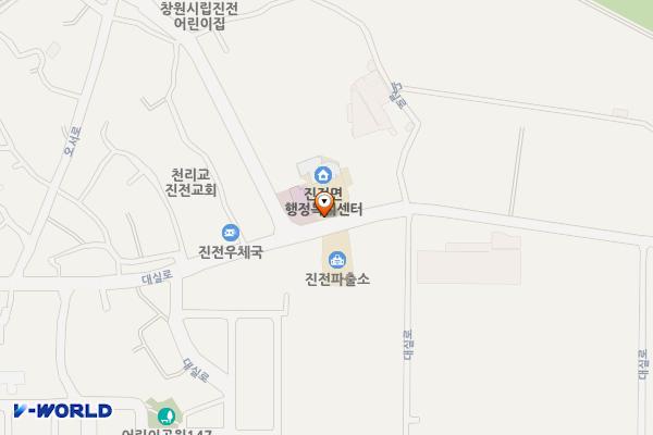 진전면사무소 위치 지도 — 경상남도 창원시 마산합포구 진전면 오서리 604-3