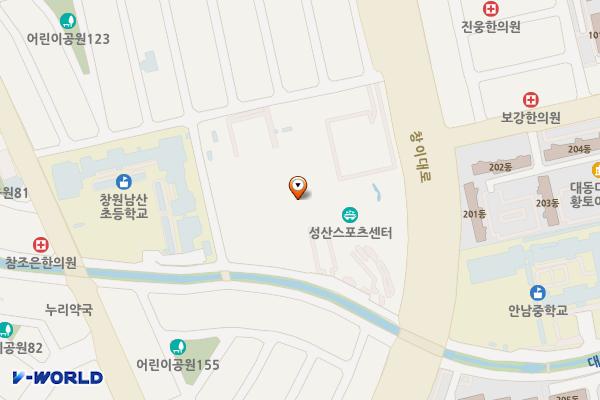 성산스포츠센터 위치 지도 — 경상남도 창원시 성산구 창이대로 888