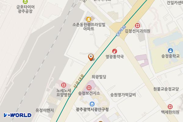 광산구청 구청사 위치 지도 — 전남광주통합특별시 광산구 광산로 29번길 15
