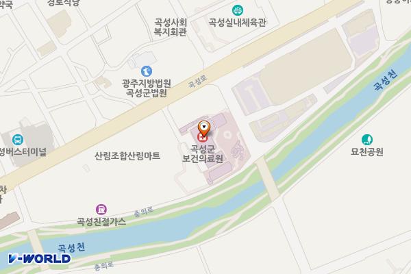 곡성보건의료원 주차장 위치 지도 — 전라남도 곡성군 곡성읍 곡성로 854