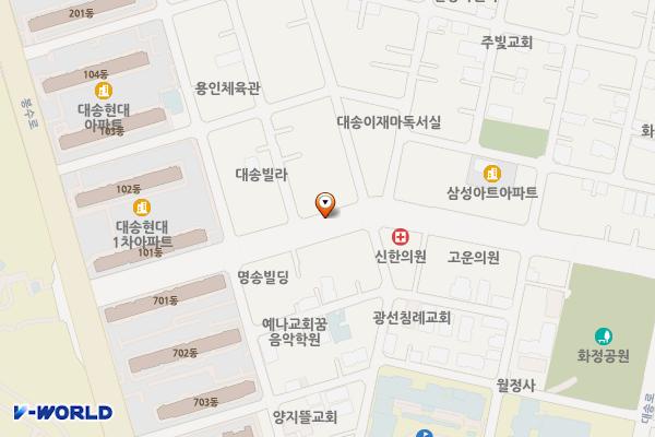 동구 대학1길 공영주차장 위치 지도 — 울산광역시 동구 화정동 198