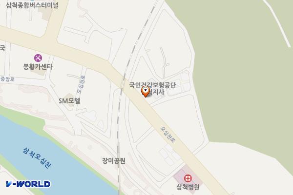 국민건강보험공단 삼척지사 위치 지도 — 강원특별자치도 삼척시 정상동 376-17