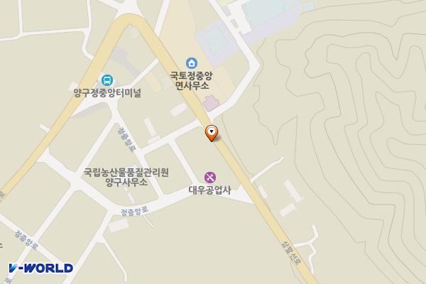 남면사무소 주차장 위치 지도 — 강원특별자치도 양구군 국토정중앙면 삼팔선로 9