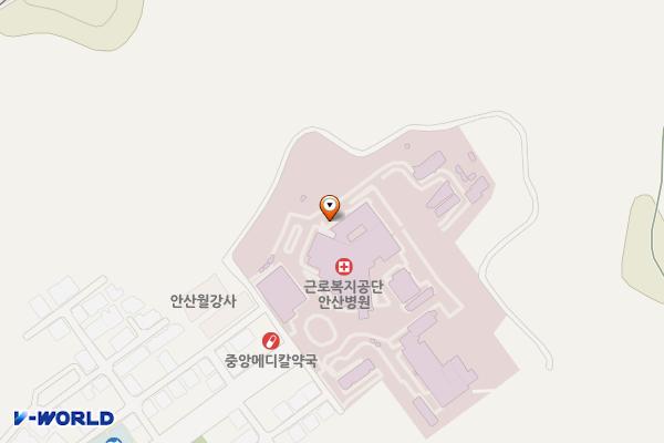 근로복지공단 안산병원 위치 지도 — 경기도 안산시 상록구 구룡로 87