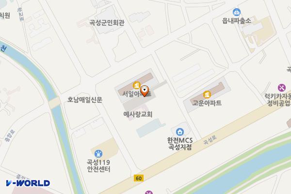 곡성군 공영주차장(서일아파트 옆) 위치 지도 — 전라남도 곡성군 곡성읍 읍내리 792-4