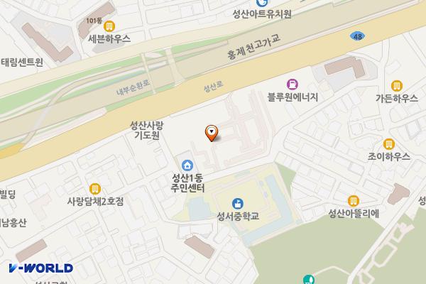 마포중앙도서관 위치 지도 — 서울특별시 마포구 성산로 128
