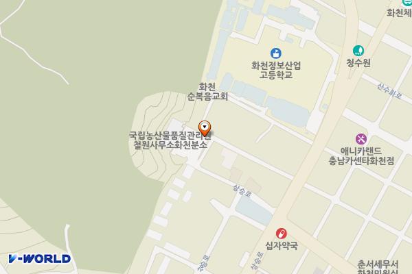산천어시네마 위치 지도 — 강원특별자치도 화천군 화천읍 상승로2길 25-10